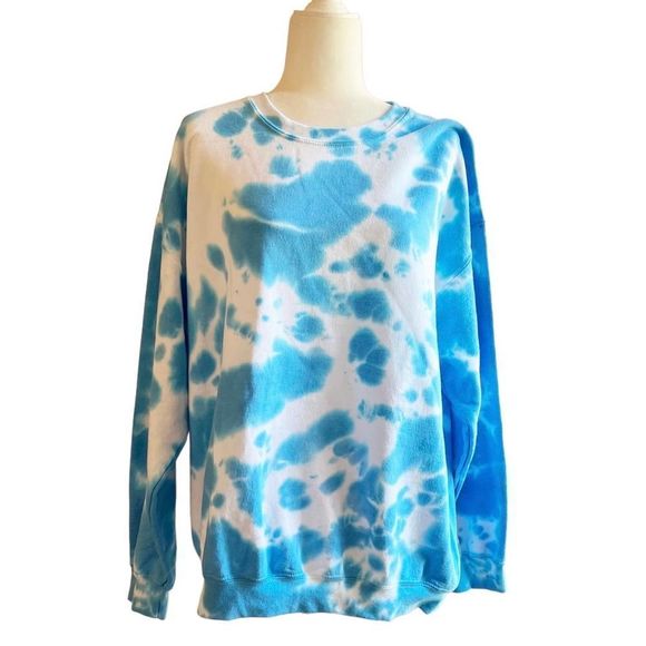 Handmade Stay Wild Moon Child Ice Dyed Sweatshirt, Unisex Sz XL - Picture 3 of 7